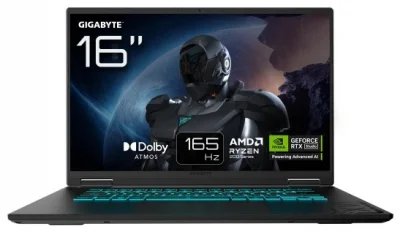 Gigabyte Gaming A16 Ryzen 7 16GB 512GB czarny RTX5050 bez systemu